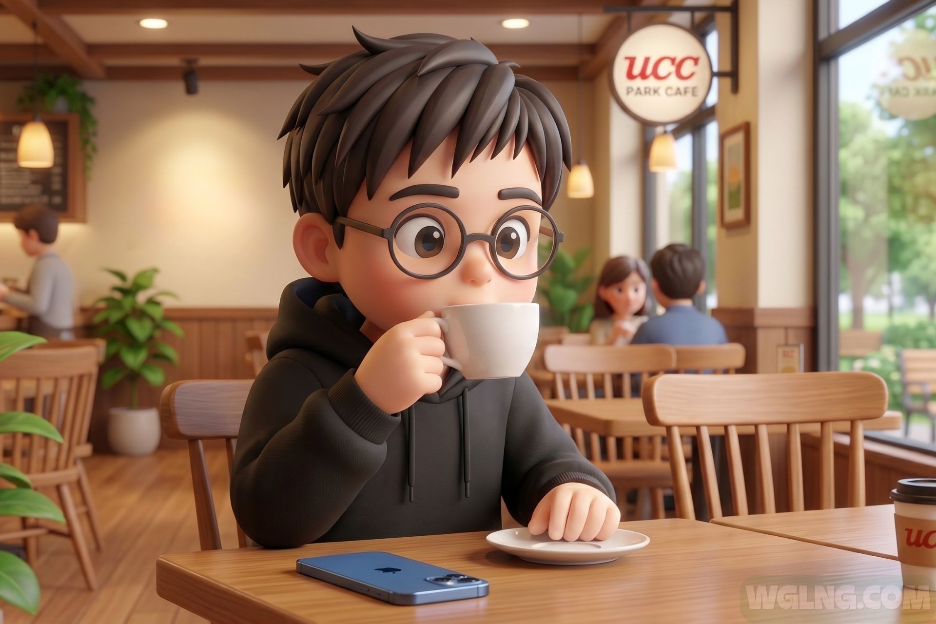 Me at a favorite coffee shop.